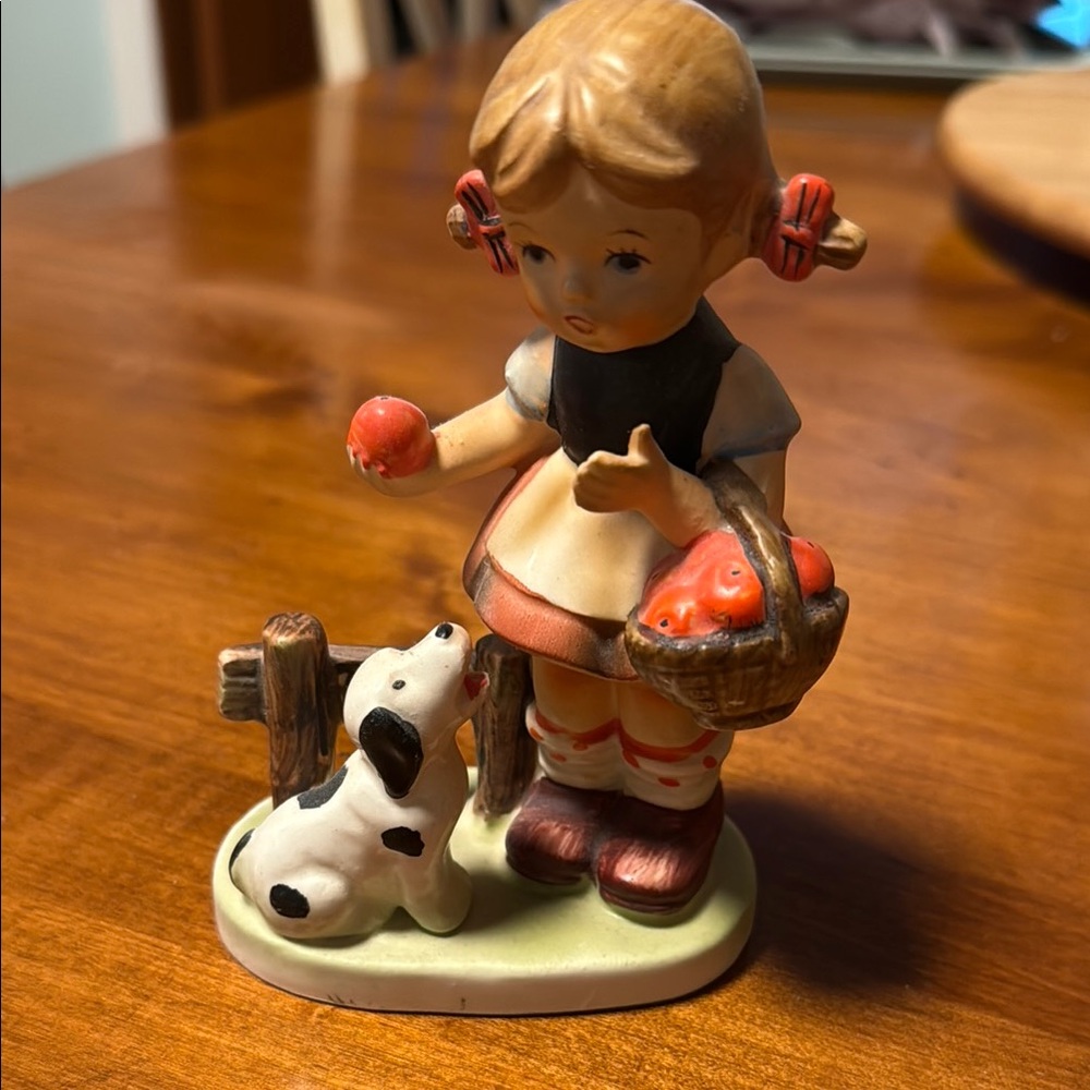 Vtg Royal Crown Porcelain Figurine Girl and Dog